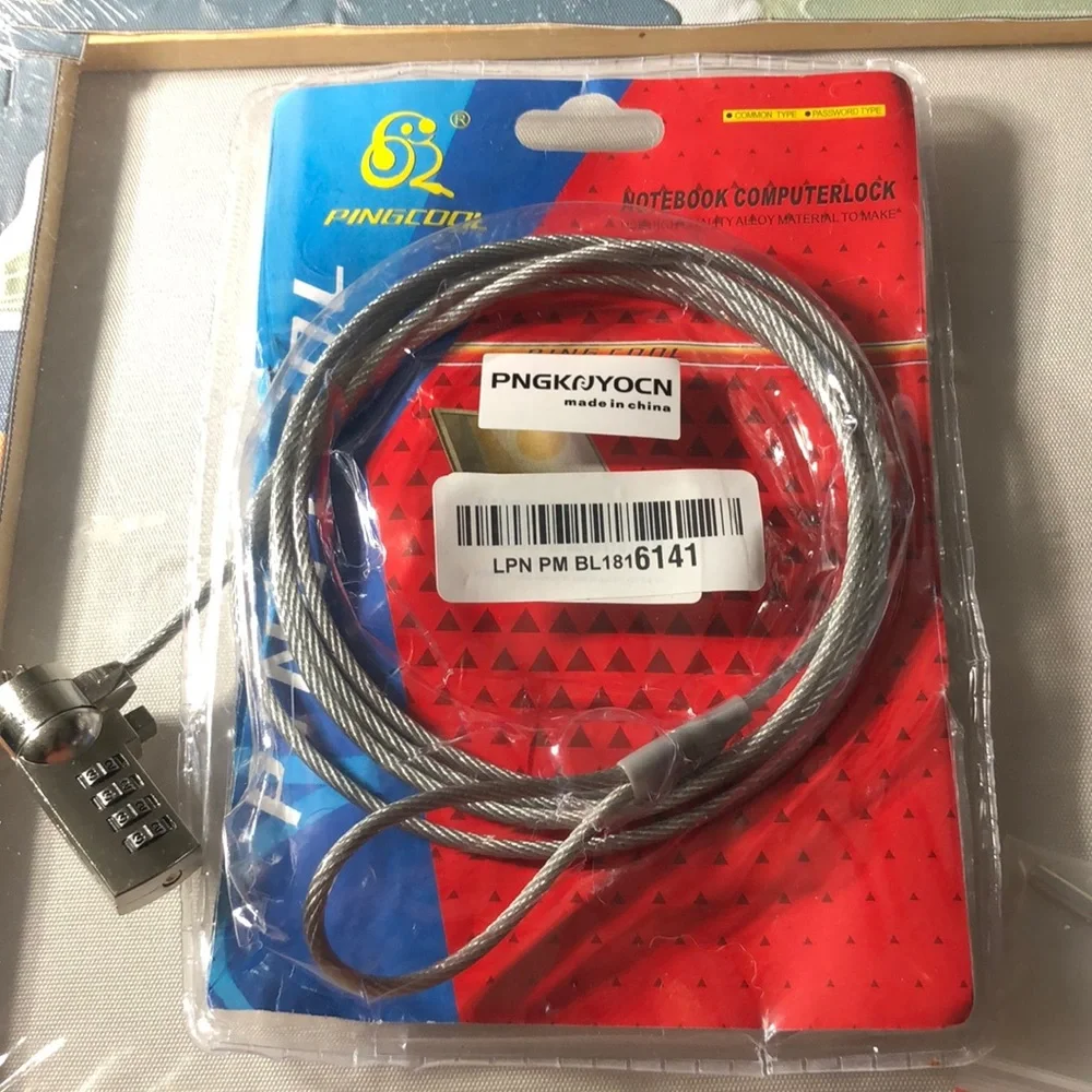 Silver Laptop Cable Lock - Picture 1 of 2